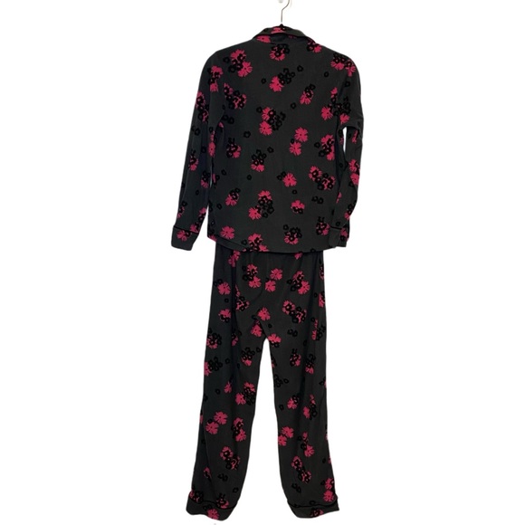 Vera Wang Floral Printed Fleece Pajama Set - Picture 2 of 4
